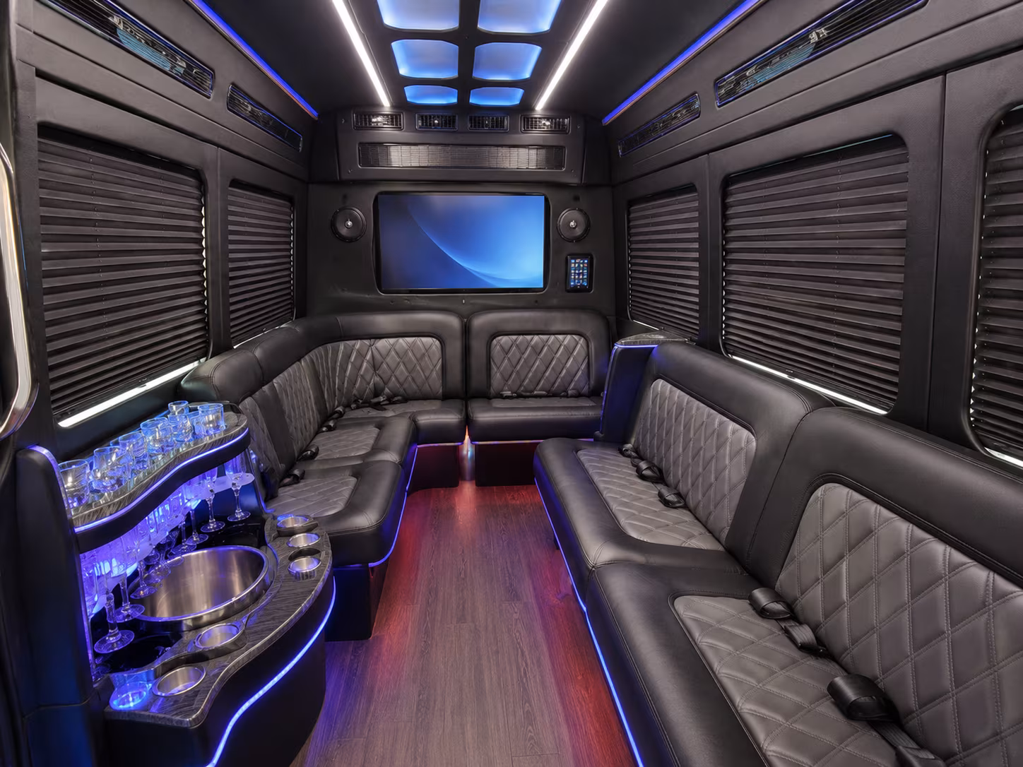 clinton party bus interior