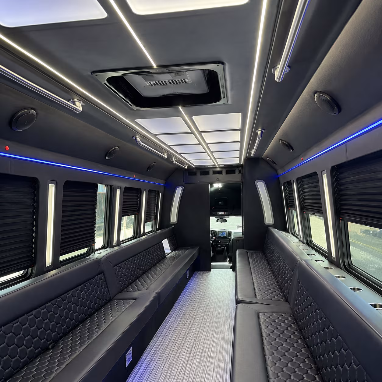 clinton party bus rentals inside
