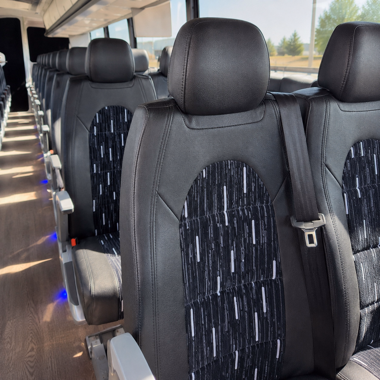clinton sporting event transportation onboard seating